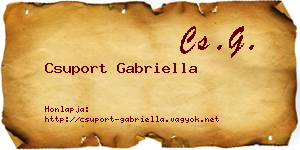 Csuport Gabriella névjegykártya