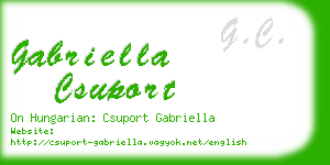 gabriella csuport business card